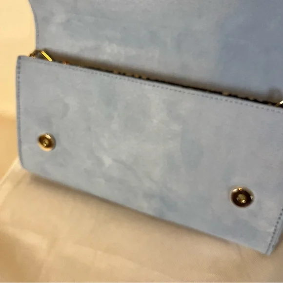 Urban‎ Expressions Blue Vegan Suede Clutch Bag or Crossbody Bag NWT Retro Bold - Picture 6 of 15